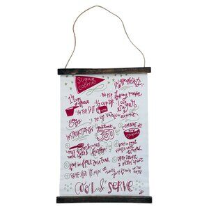 Christmas Cookie Recipe Wall Hanging Decor Holiday Cottage Granny